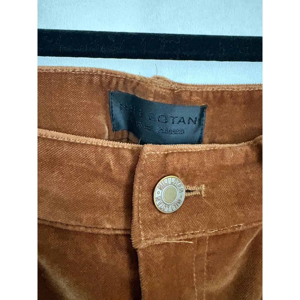 Nili Lotan Velvet Celia Pants Flare Size 4 Caramel - Picture 4 of 8